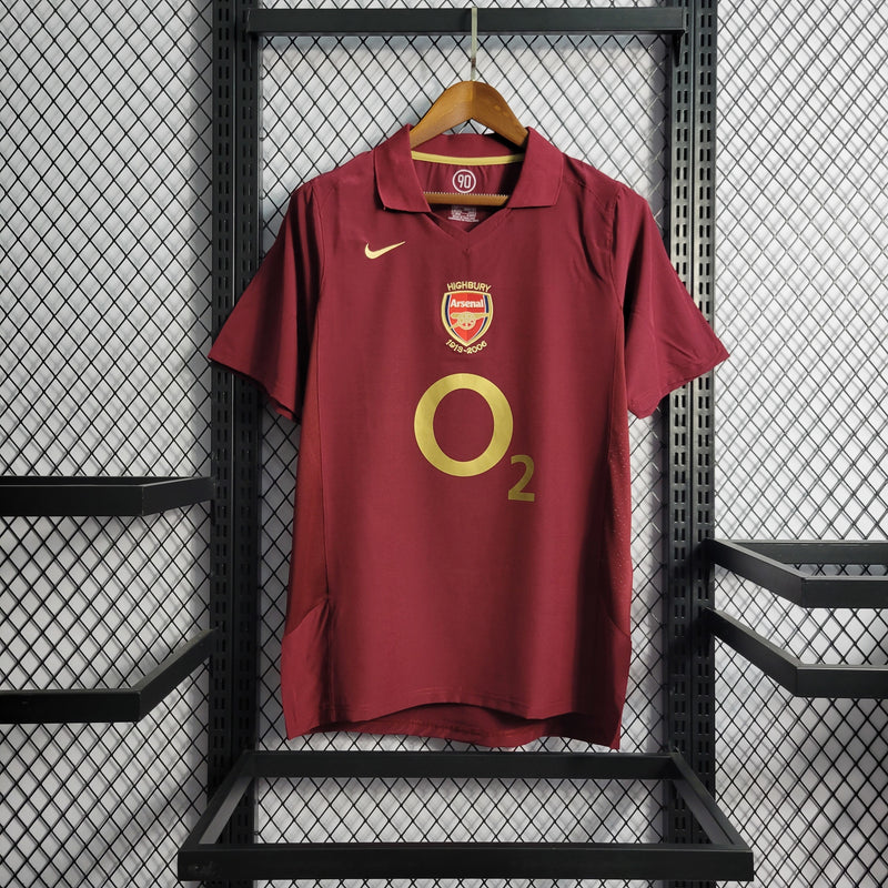 Camisa Retrô Arsenal 05/06 Nike - Bordo